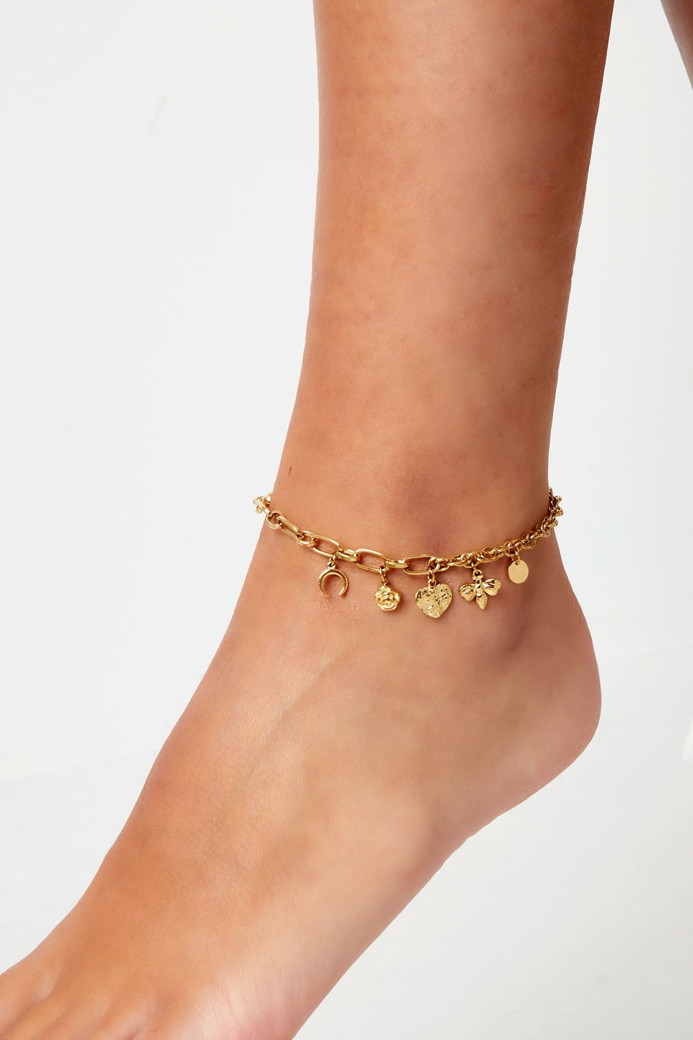 Anklet links with charms - Silver Color color (Pack with plastic bag) h5Picture2